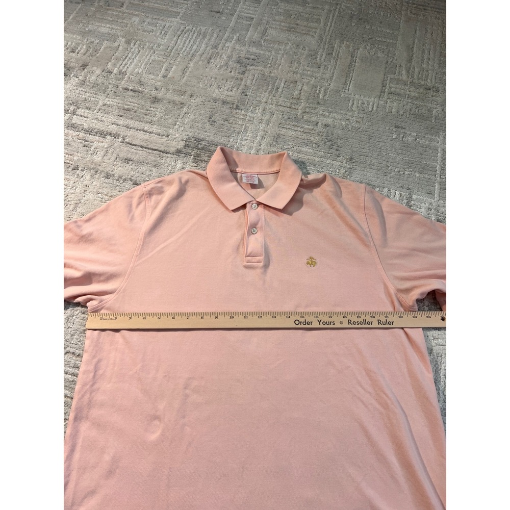 Brooks Brothers Performance Polo Shirt Mens XL Short Sleeve Salmon Pink - Picture 3 of 13